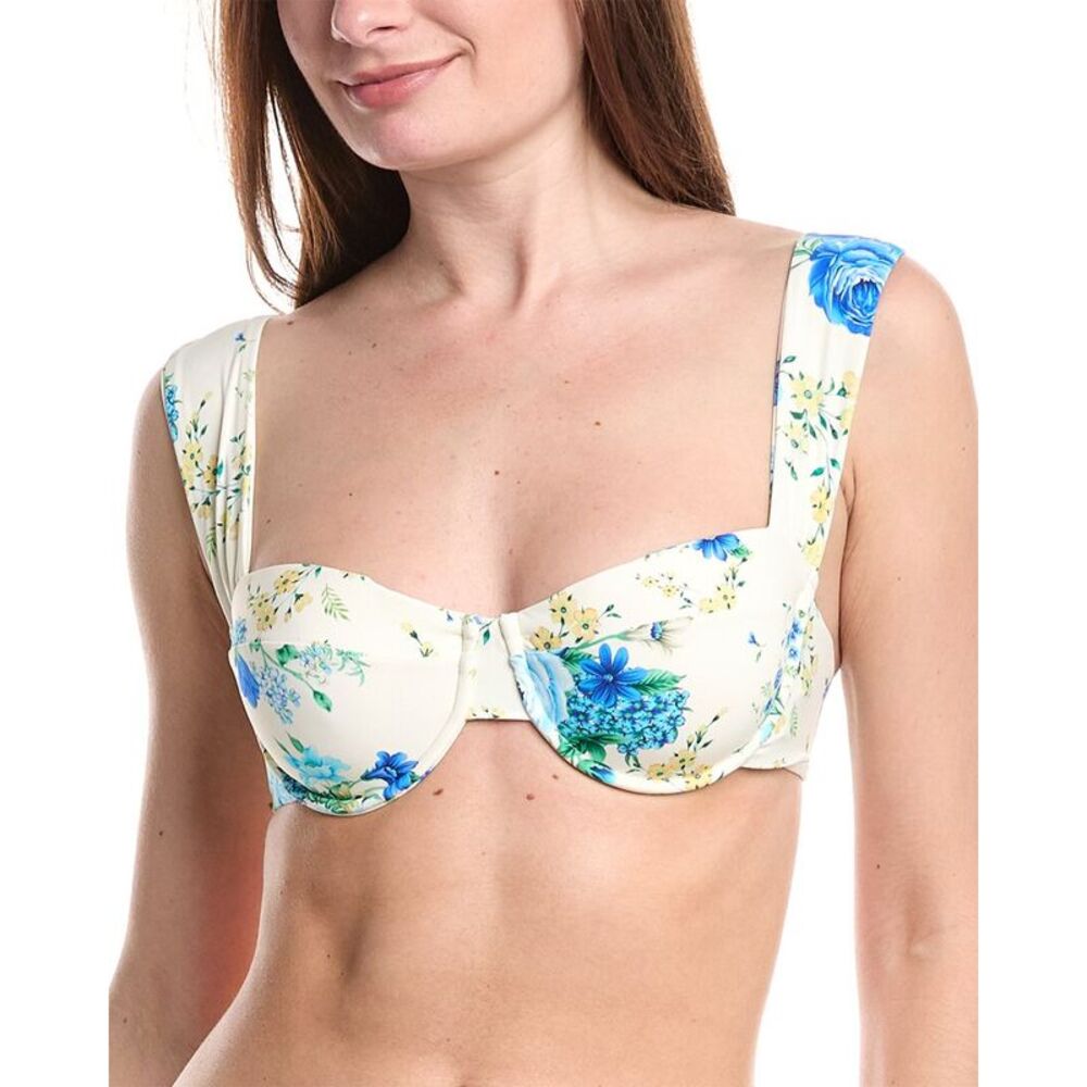Vyb Womens  Frankie Shirred Underwire Swim Top, White